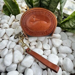 Vintage Dooney & Bourke Duck Coin Purse All-Weather Leather 1990s